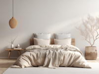 Chambre d'appartement confortable et bien décorée