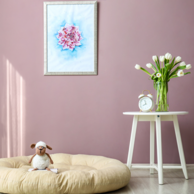 Décoration intérieure rose et florale